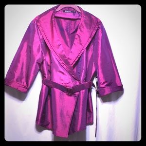 Milano Wrap Top, Purple, Size XL, New W/ Tags